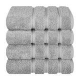 American Soft Linen 100% Cotton Turkish Towels, 4 Pack Hand Towel Set, Super Soft, Absorbent, Quick Dry Premium Towels