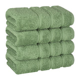 American Soft Linen 100% Cotton Turkish Towels, 4 Pack Hand Towel Set, Super Soft, Absorbent, Quick Dry Premium Towels