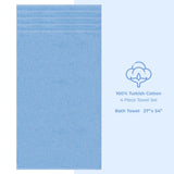 4 Piece 100% Cotton Turkish Bath Towel - 6 Set Case Pack