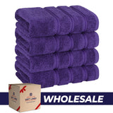 4 Piece 100% Cotton Turkish Towels, Hand Towel Set, Soft, Absorbent, Quick Dry - 28 Set Case Pack