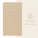 4 Piece 100% Cotton Turkish Towels, Hand Towel Set, Soft, Absorbent, Quick Dry - 28 Set Case Pack
