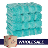 4 Piece 100% Cotton Turkish Towels, Hand Towel Set, Soft, Absorbent, Quick Dry - 28 Set Case Pack