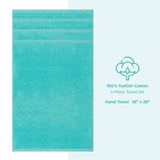 4 Piece 100% Cotton Turkish Towels, Hand Towel Set, Soft, Absorbent, Quick Dry - 28 Set Case Pack