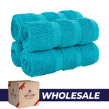 4 Piece 100% Cotton Luxury Washcloth Turkish Towel Set - 60 Set Case Pack