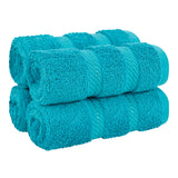 4 Piece 100% Cotton Softness, Elegance, Comfort Washcloth Turkish Towel Set