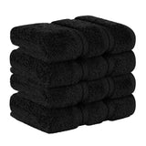 4 Piece 100% Cotton Softness, Elegance, Comfort Washcloth Turkish Towel Set