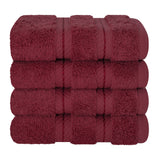 4 Piece 100% Cotton Softness, Elegance, Comfort Washcloth Turkish Towel Set