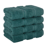 4 Piece 100% Cotton Softness, Elegance, Comfort Washcloth Turkish Towel Set