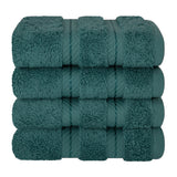 4 Piece 100% Cotton Softness, Elegance, Comfort Washcloth Turkish Towel Set
