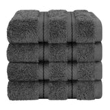 4 Piece 100% Cotton Softness, Elegance, Comfort Washcloth Turkish Towel Set