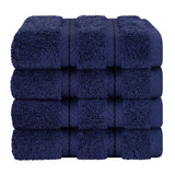 4 Piece 100% Cotton Softness, Elegance, Comfort Washcloth Turkish Towel Set