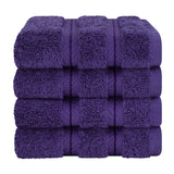 4 Piece 100% Cotton Softness, Elegance, Comfort Washcloth Turkish Towel Set