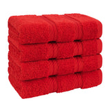 4 Piece 100% Cotton Softness, Elegance, Comfort Washcloth Turkish Towel Set