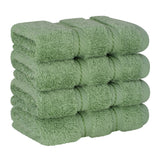 4 Piece 100% Cotton Softness, Elegance, Comfort Washcloth Turkish Towel Set
