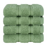 4 Piece 100% Cotton Softness, Elegance, Comfort Washcloth Turkish Towel Set