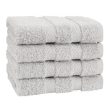 4 Piece 100% Cotton Softness, Elegance, Comfort Washcloth Turkish Towel Set