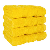 4 Piece 100% Cotton Softness, Elegance, Comfort Washcloth Turkish Towel Set