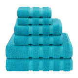 6 Piece 100% Cotton Turkish Bulk Bath Towels - Wholesale Premium Towel Sets - 10 Set Case Pack