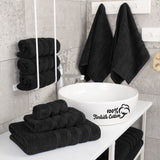 6 Piece 100% Cotton Turkish Bulk Bath Towels - Wholesale Premium Towel Sets - 10 Set Case Pack
