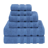 6 Piece 100% Cotton Turkish Bulk Bath Towels - Wholesale Premium Towel Sets - 10 Set Case Pack