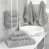 6 Piece 100% Cotton Turkish Bulk Bath Towels - Wholesale Premium Towel Sets - 10 Set Case Pack