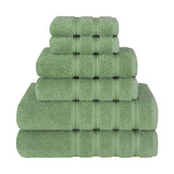 6 Piece 100% Cotton Turkish Bulk Bath Towels - Wholesale Premium Towel Sets - 10 Set Case Pack