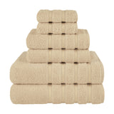 6 Piece 100% Cotton Turkish Bulk Bath Towels - Wholesale Premium Towel Sets - 10 Set Case Pack