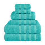 6 Piece 100% Cotton Turkish Bulk Bath Towels - Wholesale Premium Towel Sets - 10 Set Case Pack