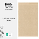 American Soft Linen Bekos 100% Cotton Turkish Towels, 4 Piece Bath Towel Set