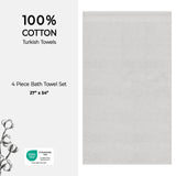 American Soft Linen Bekos 100% Cotton Turkish Towels, 4 Piece Bath Towel Set