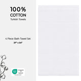 American Soft Linen Bekos 100% Cotton Turkish Towels, 4 Piece Bath Towel Set