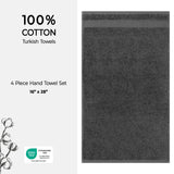 American Soft Linen Bekos 100% Cotton Turkish Towels, 4 Piece Hand Towel Set