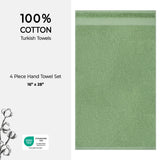American Soft Linen Bekos 100% Cotton Turkish Towels, 4 Piece Hand Towel Set