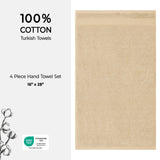 American Soft Linen Bekos 100% Cotton Turkish Towels, 4 Piece Hand Towel Set