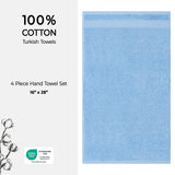 American Soft Linen Bekos 100% Cotton Turkish Towels, 4 Piece Hand Towel Set