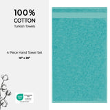 American Soft Linen Bekos 100% Cotton Turkish Towels, 4 Piece Hand Towel Set