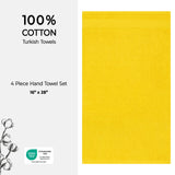 American Soft Linen Bekos 100% Cotton Turkish Towels, 4 Piece Hand Towel Set