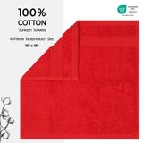 American Soft Linen Bekos 100% Cotton Turkish Towels, 4 Piece Washcloth Towel Set