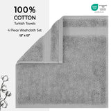 American Soft Linen Bekos 100% Cotton Turkish Towels, 4 Piece Washcloth Towel Set