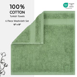 American Soft Linen Bekos 100% Cotton Turkish Towels, 4 Piece Washcloth Towel Set