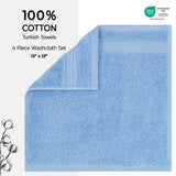 American Soft Linen Bekos 100% Cotton Turkish Towels, 4 Piece Washcloth Towel Set