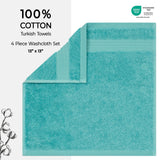 American Soft Linen Bekos 100% Cotton Turkish Towels, 4 Piece Washcloth Towel Set