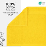 American Soft Linen Bekos 100% Cotton Turkish Towels, 4 Piece Washcloth Towel Set