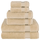 American Soft Linen Bekos 100% Cotton Turkish Towels 6 Piece Bath Towel Set with 18 Different Colors