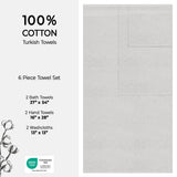 American Soft Linen Bekos 100% Cotton Turkish Towels 6 Piece Bath Towel Set with 18 Different Colors