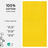 American Soft Linen Bekos 100% Cotton Turkish Towels 6 Piece Bath Towel Set with 18 Different Colors
