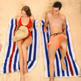 Cabana Striped Premium Beach Towels, Premium Cotton, 30x60 Inches, Soft, Absorbent, Sand Free Swim Towels