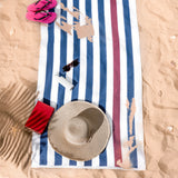 Cabana Striped Premium Beach Towels, Premium Cotton, 30x60 Inches, Soft, Absorbent, Sand Free Swim Towels