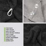 American Soft Linen 100% Cotton Hair Drying Towels for Women, 2 Pack Head Towel Cap