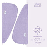 American Soft Linen 100% Cotton Hair Drying Towels for Women, 2 Pack Head Towel Cap